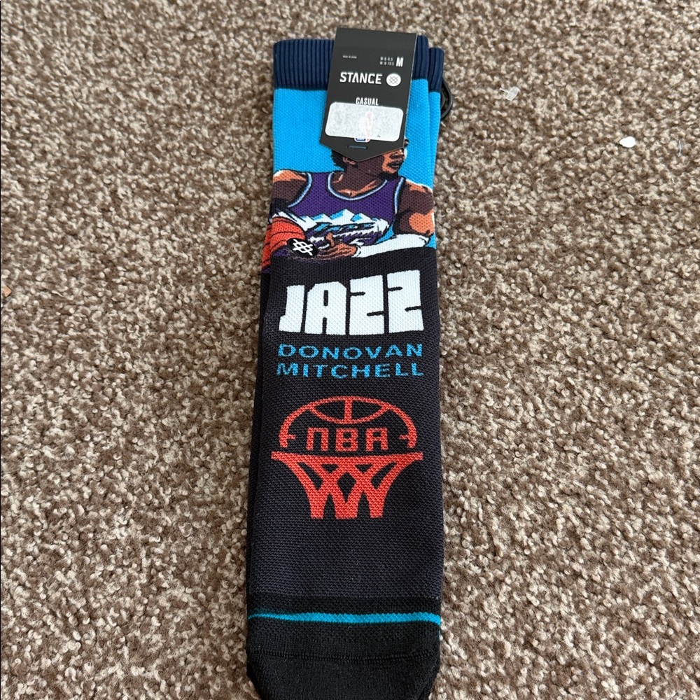 Stance Donovan Mitchell Jazz Socks - Black and Blue